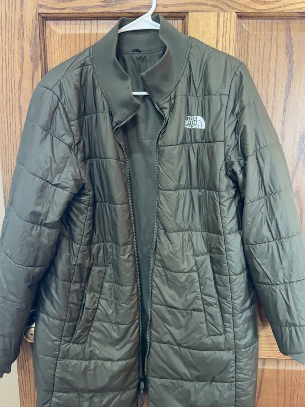 The North Face Women’s Olive Green Quilted Puffer Coat